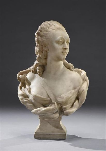 null Buste de la Comtesse du Barry, sculpture en marbre blanc.
XIXème siècle.
H....