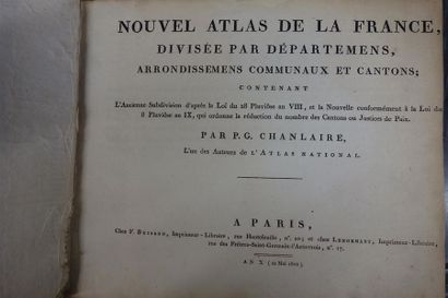 null ATLAS - CH42 pp., ANLAIRE (P. G.). NOUVEL ATLAS DE LA FRANCE, divisée par départements,...