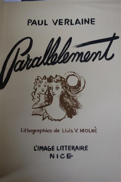 null VERLAINE (Paul) - Luis V. MOLNÉ. PARALLÈLEMENT. NICE, L'IMAGE LITTÉRAIRE, 1947....