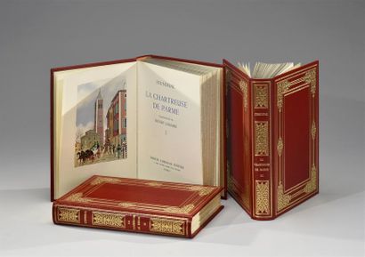 null STENDHAL - LEMARIÉ. LA CHARTREUSE DE PARME. PARIS, MARCEL LUBINEAU, 1970. Trois
volumes,...