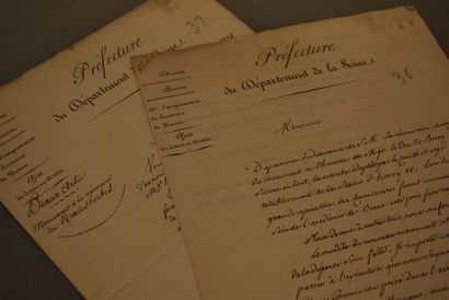 null Gaspard de CHABROL DE VOLVIC (1773-1843), préfet de la Seine. 2 lettres signées...
