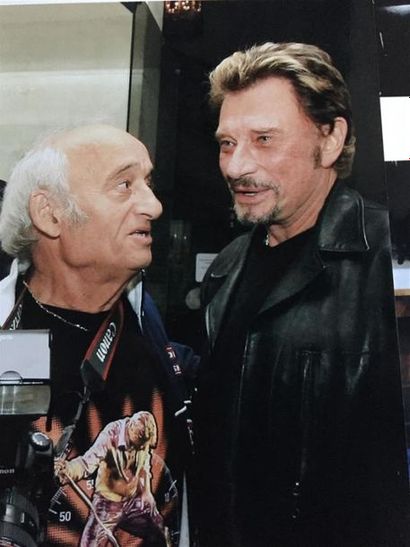 null Mario GURRIERI 
Johnny et Mario au Musée des Tissus, 20x30 cm