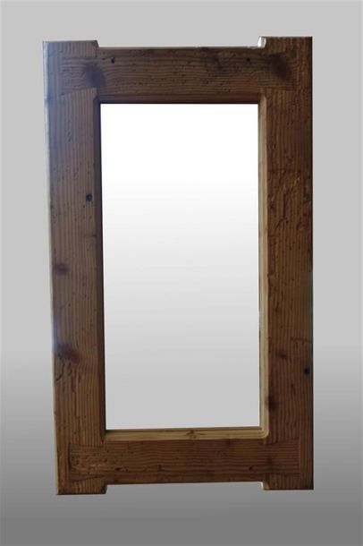 Miroir de style rustique (4 planches de bois...