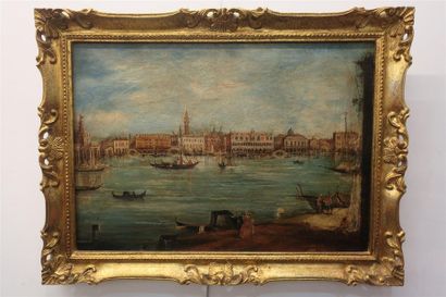 null Vue du Grand Canal de Venise, huile sur toile, veduta dans le goût du XVIII...