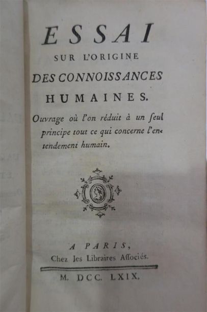 null CONDILLAC (abbé de), Oeuvres. Paris, 1769. 3 volumes. 
