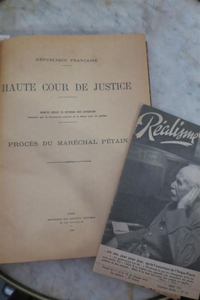 null Haute cour de justice de la République Française, Procès du Maréchal Pétain....