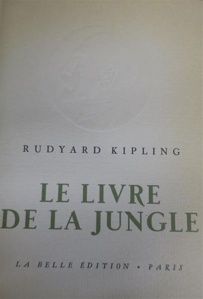 null KIPLING RUDYARD. OEUVRES ILLUSTRÉES. PARIS, LA BELLE ÉDITION, s. d. Neuf volumes,...