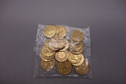 23 pièces de 20F or (21 pièces époque Napoléon...
