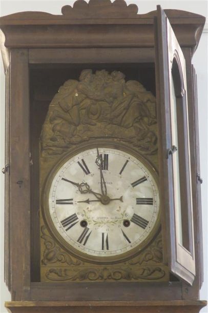 null HORLOGE de parquet en bois naturel.