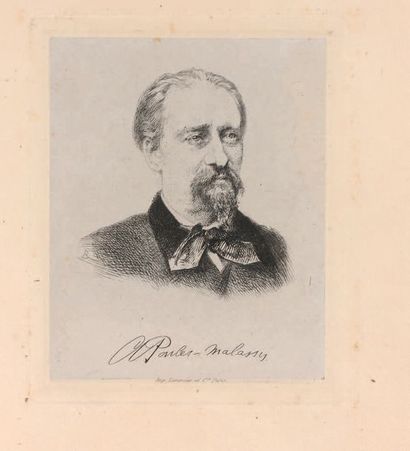 Félix BRACQUEMOND (1833-1914) Auguste Poulet-Malassis, libraire-éditeur. 1878. Eau-forte...