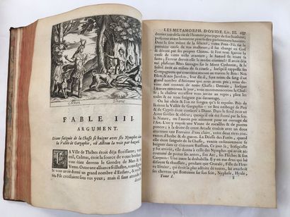 OVIDE Les Métamorphoses. Paris, Nyon, Didot..., 1738. 2 tomes en un volume in-4,...