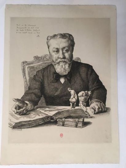 Félix BRACQUEMOND (1833-1914) Alidor Delzant. 1900. Eau-forte. 330 x 409 mm. I.F.F....