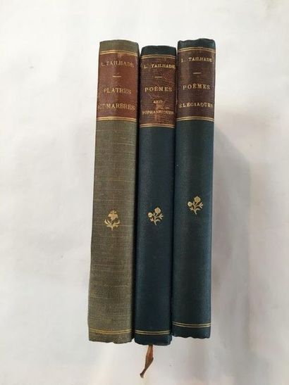 AJALBERT. - TAILHADE (Laurent) Ensemble 3 volumes in-8, demi-percaline bleue et verte,...