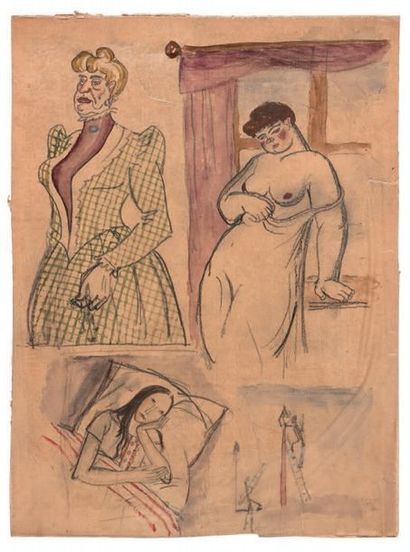 KOUPRINE (Alexandre) La Fosse aux filles. Paris, Editions Mornay, 1926. In-4, broché,...