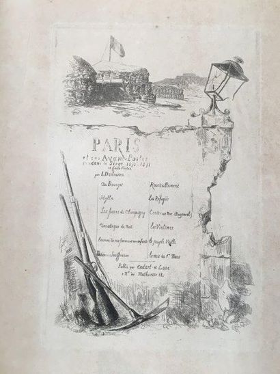 null PARIS, SIÈGE ET COMMUNE, 1870-1871. Suite par Lalanne, Martial, Pierdon, Desbrosses...