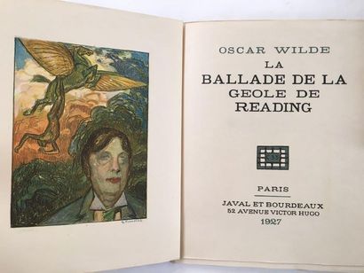 WILDE (Oscar) La Ballade de la geôle de Reading. Paris, Javal et Bourdeaux, 1927....