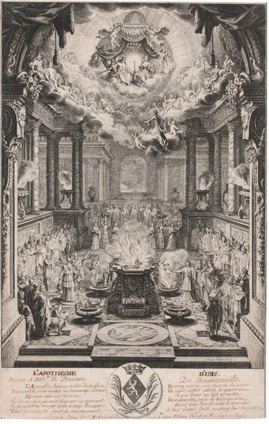 Sébastien Leclerc (1637-1714) L'Apothéose d'Isis. 1693. Eau-forte et burin.
215 x...