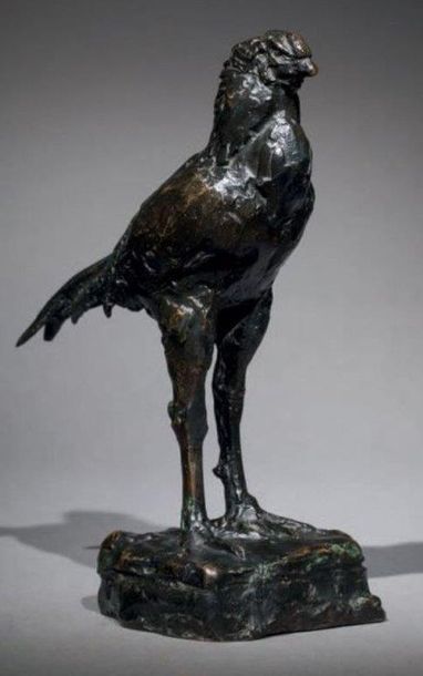 null PIERRE-ROBERT CHRISTOPHE (1880-1971) Serpentaire Bronze à patine brune Signé...