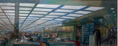 ALEXANDRE TRAUNER (1906-1993) Les bureaux d'une importante compagnie d'assurances,...