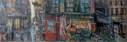 ALEXANDRE TRAUNER (1906-1993) Cochons du Jour, décor pour Irma la douce, 1961
Huile...