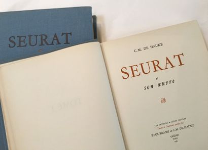 [SEURAT Georges] HAUKE C.M. de. Seurat et son œuvre. Paris, Gründ, 1961. 2 volumes...