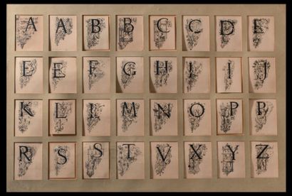 Taxile DOAT (1851-1938) 
Abécédaire
Trente-deux estampes reprenant les lettres de...
