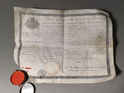 null France
Ordre royal et militaire de Saint-Louis, institué en 1693
Brevet de chevalier...