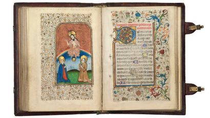 null MANUSCRIT. — LIVRE D'HEURES À L'USAGE DE ROME. Milieu du XVe siècle. Manuscrit...