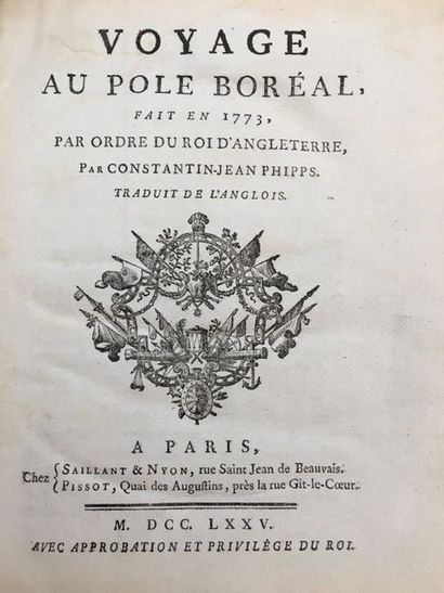 PHIPPS (Constantin-Jean) A trip to the Boreal Pole, made in 1773, by order of the...