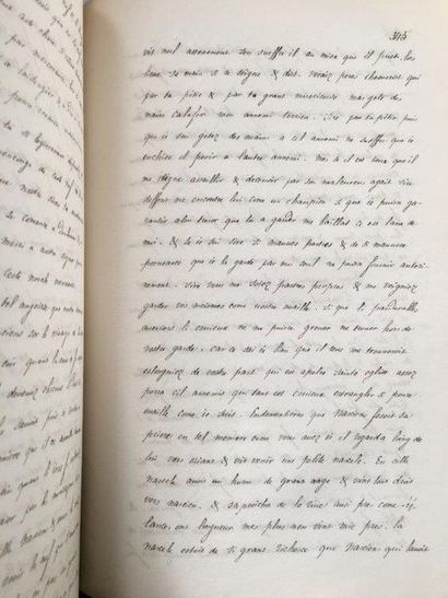 MANUSCRIT. — BORON (Robert de) Le Roman du saint Graal. Tours, 1849. Manuscrit in-4...