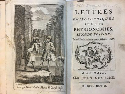 [PERNETTY] Philosophical letters on physiognomy. Second edition. The Hague, Jean...