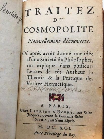 SENDIVOGIUS (Michel) Traitez du cosmopolite nouvellement découverts. Paris, Laurent...
