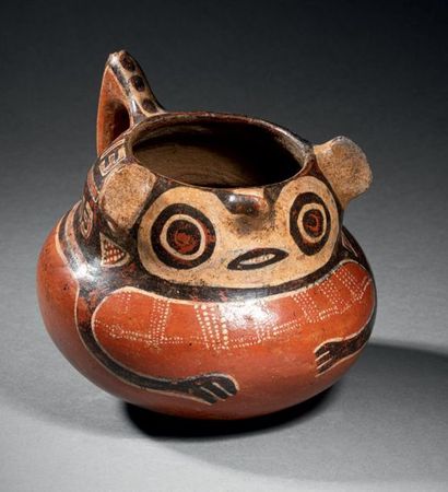 null VASE IN THE SHAPE OF A SMALL SINK Culture Coclé, Tonosi, Panama 250-500 A.D.-C....