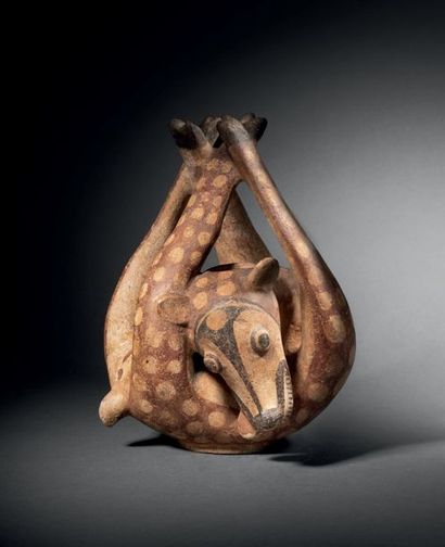 null VASE IN THE SHAPE OF A CERVED WITH RELATED LEGS Coclé Culture, Conte, Gran Coclé...