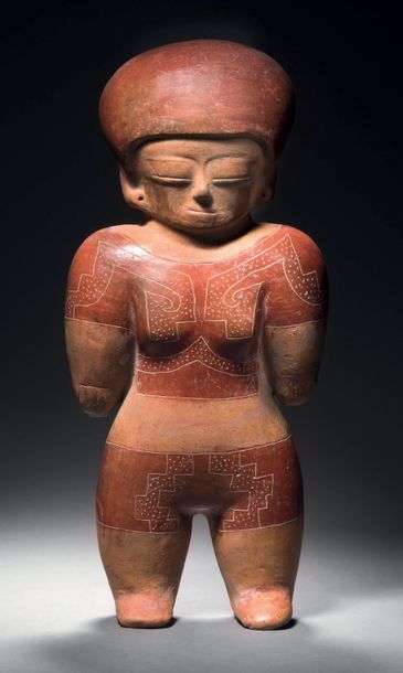 null VENUS CULTURE CHORRERA, ECUADOR 800-400 B.C.
Ceramic with brown-red and brown-orange...