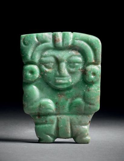 null PENDENTIF ANTHROPOMORPHE À DÉCOR GRAVÉ Culture Maya, Mexique
Classique ancien,...