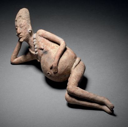 null Sick man Mayan culture, Jaina Island, Mexico Late
Classical, 600-900 A.D. Brown
ceramic...