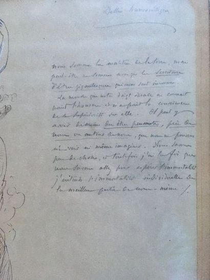 Louis TENAILLE Le poete
Plume et encre
Signé en bas à gauche