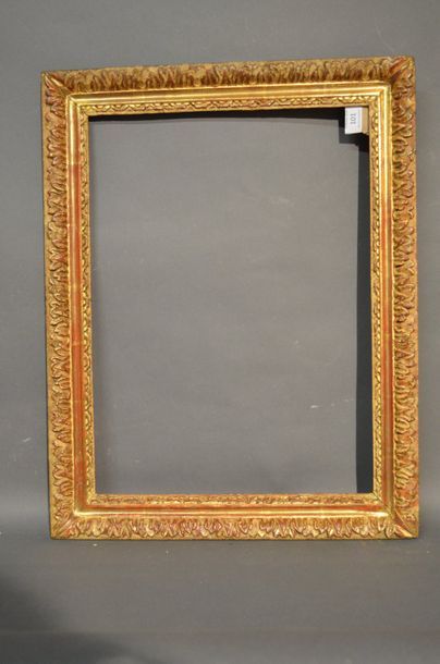 null FRAME in carved oak with acanthus
leaves decoration Louis XIII period (wear...