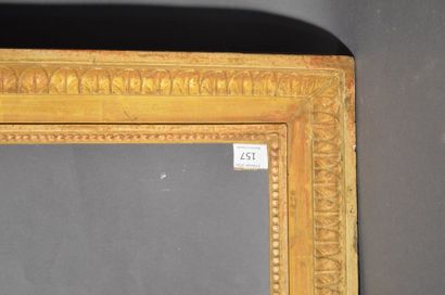 null FRAME out of carved wood with decoration of small leaves and pearls at the sight
Empire...