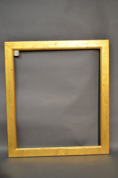 null FLAT FRAME in moulded and gilded wood.
Italy, late 18th century
(restorations)...