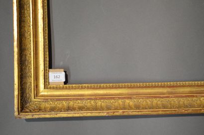 null Moulded oak and gilded stucco frame with palmette and raise-of-heart decoration...