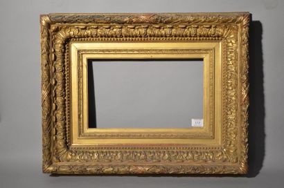 null BARBIZON FRAME in moulded wood and gilded
stucco Napoleon III Period (small...