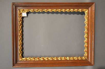null Moulded and stained wood frame, view of carved and gilded wood
Austria, 18th...