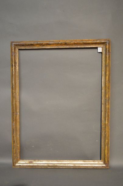 null FRAME in moulded wood and silver stucco
Italy, 18th century
(worn) 49,6 x 67,2...