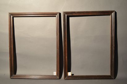 null DEUX CADRES en bois mouluré et teinté
Italie, XVIIIe siècle
44,6 x 63 cm - Profil:...