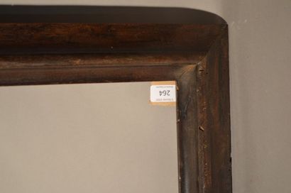 null FRAME in moulded and blackened
Italian walnut, 19th century
(light veil) 52,2...