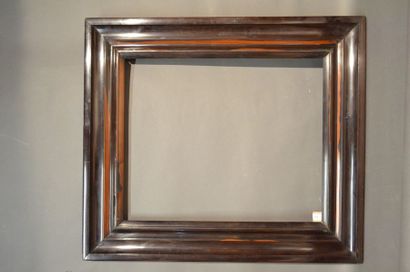null FRAME in moulded ebony veneered on a
Dutch fir core, 17th century
(small veneer...