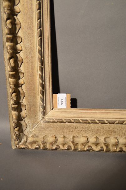 null CASSETTA FRAME in carved, painted and patinated wood called Montparnasse
Circa...