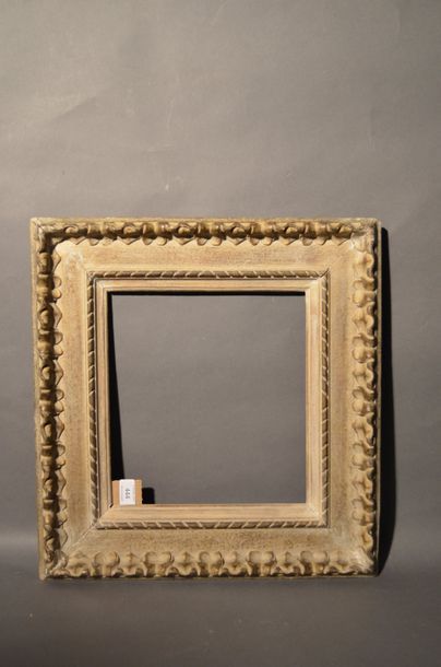 null CASSETTA FRAME in carved, painted and patinated wood called Montparnasse
Circa...